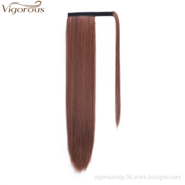 Vigorous Drawstring Ponytail Clip in Hair Extensions Ponytail Hairpiece Synthetic Pony Tail Extensions for Girl Lady Women 4/30